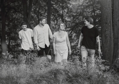 Familie billede i skoven ved Langesoe
